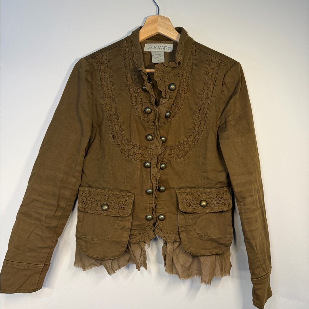 Military Style Grunge Jacket with Studs (Zoompy)